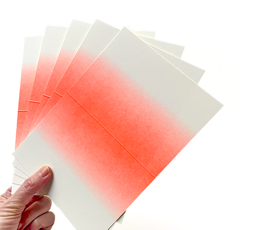 Ensemble de 5 cartes doubles et enveloppes dégradées