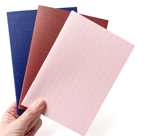 Carnet souple à couverture gaufrée et réglure mixte - Rose