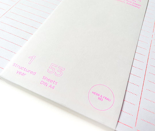 Bloc planificateur semainier imprimé en riso