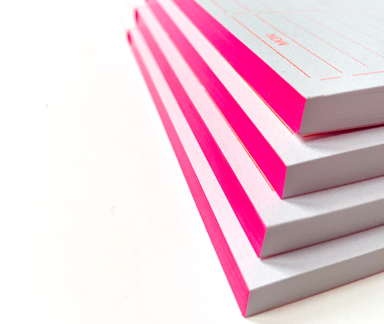 Bloc planificateur semainier imprimé en riso