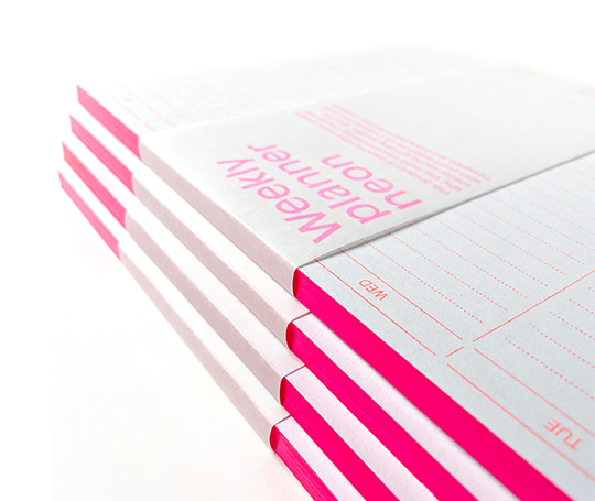 Bloc planificateur semainier imprimé en riso