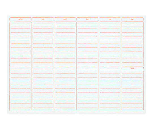 Bloc planificateur semainier imprimé en riso