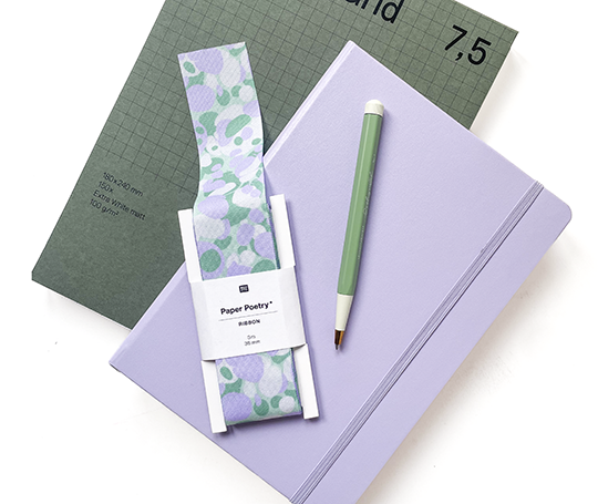 Ruban en taffetas marbré de 38 mm