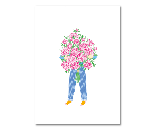 Carte - Bouquet de Pivoines