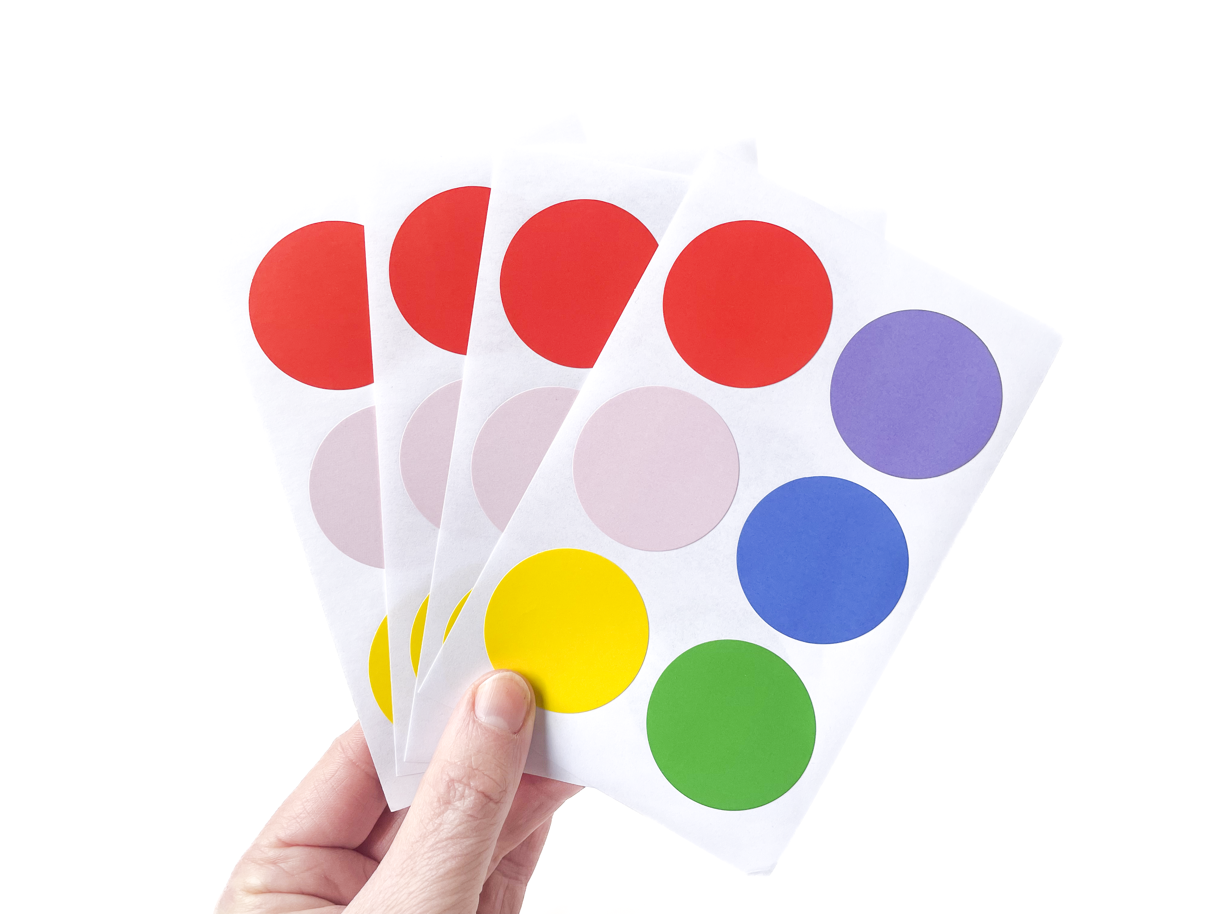 Gommettes autocollantes de couleur 40 mm