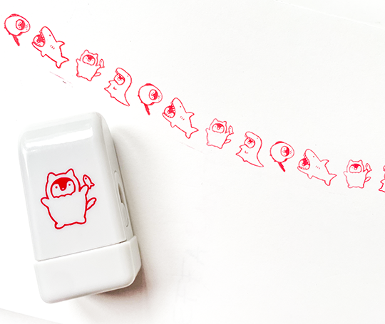 Cachet roulette - Pingouin costumé