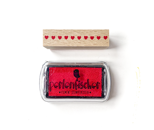 Cachet - Ligne de coeurs