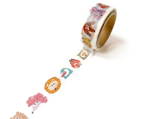 Masking tape découpé - Têtes d'animaux