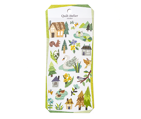 Planche d'autocollants - Maison près du lac