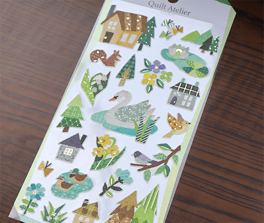 Planche d'autocollants - Maison près du lac