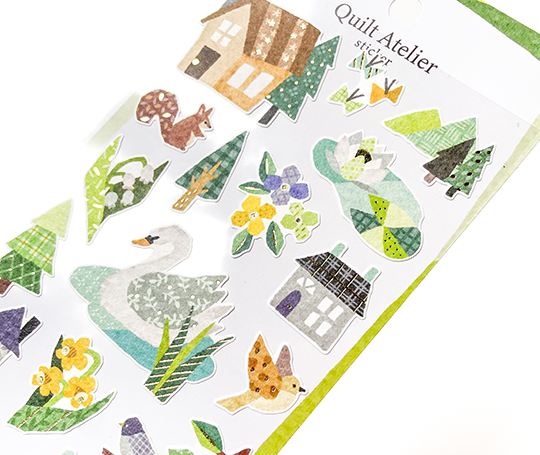 Planche d'autocollants - Maison près du lac