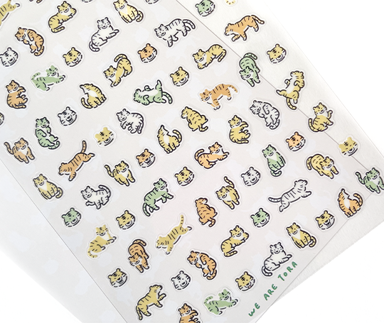 Planche d'autocollants Tiny Tiny - Tigres