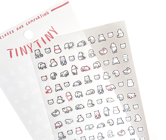 Planche d'autocollants Tiny Tiny - Pandas