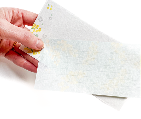 Papier à lettres "Le billet du jour" - Mimosa