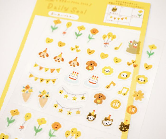 Planche d'autocollants Daily Seal - Jaune