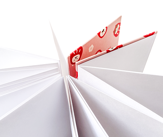 Carnet en accordéon - Daruma