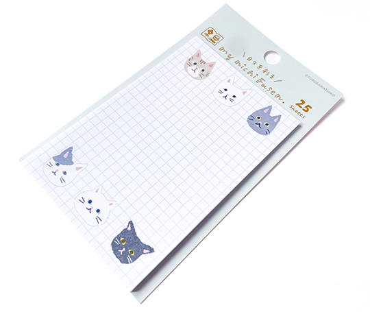 Notes adhésives My Nichi Fusen - Têtes de chats