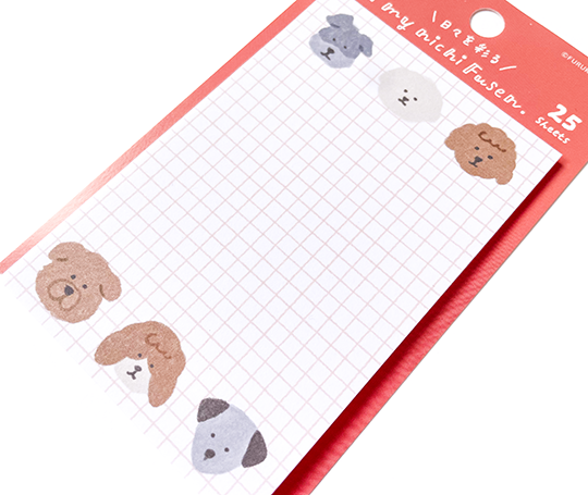 Notes adhésives My Nichi Fusen - Têtes de chiens