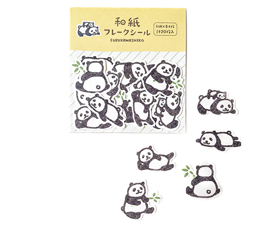 Autocollants "flake" - Pandas