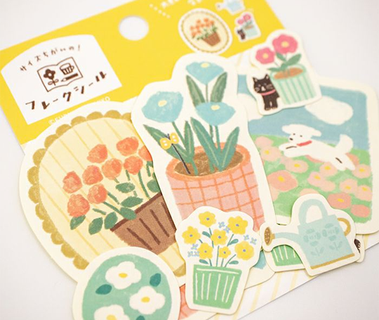 Autocollants "flake" - Plantes, arrosoir