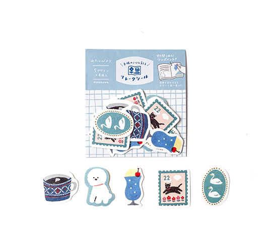 Autocollants "flake" - Cygnes, bichon