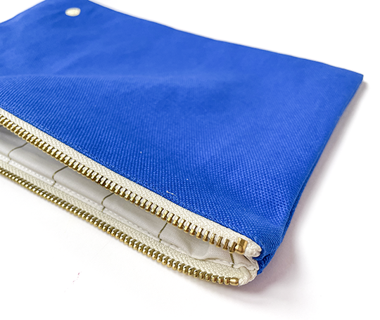 Grande pochette en coton - Bleu mécano