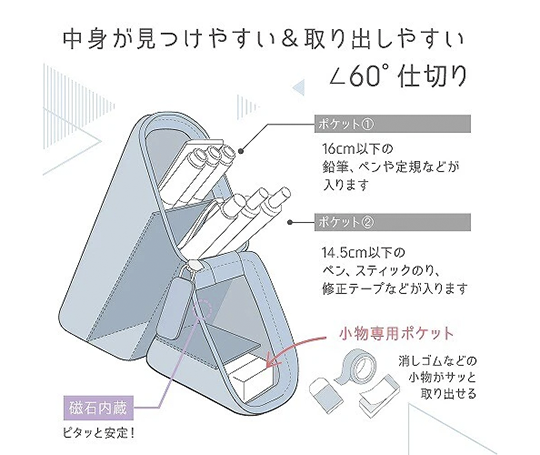 Trousse triangle Kakusta Slim en silicone - Bleu ciel