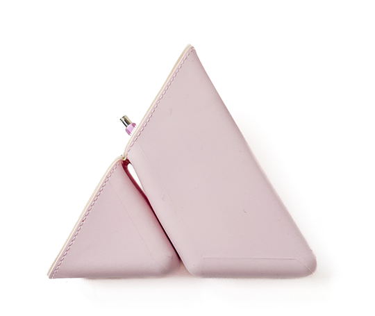 Trousse triangle Kakusta Slim en silicone - Rose pâle