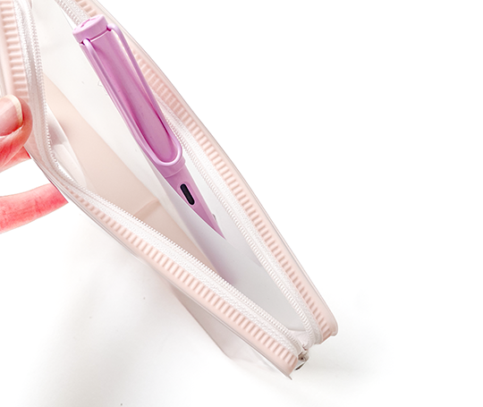 Plumier transparent Kept - Rose