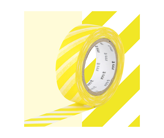 MT basic - washi tape Rayures jaunes