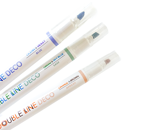 Feutres Double Line + surligneur - Lake