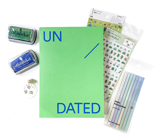 Mishmash - agenda non daté en colonnes - vert