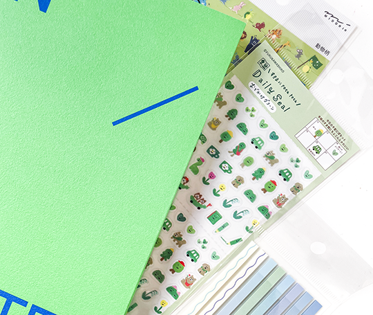 Mishmash - agenda non daté en colonnes - vert