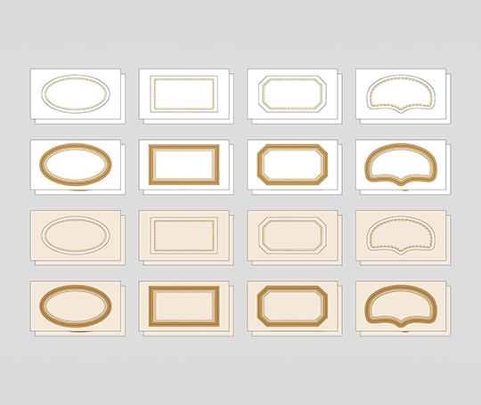 Boîte de 32 étiquettes autocollantes - Brass