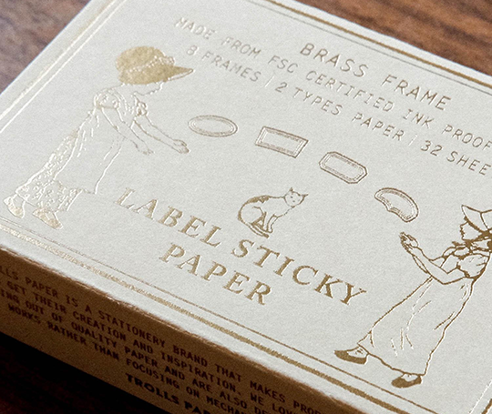 Boîte de 32 étiquettes autocollantes - Brass