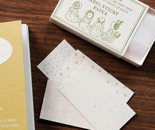 Boîte de 32 étiquettes autocollantes - Vintage