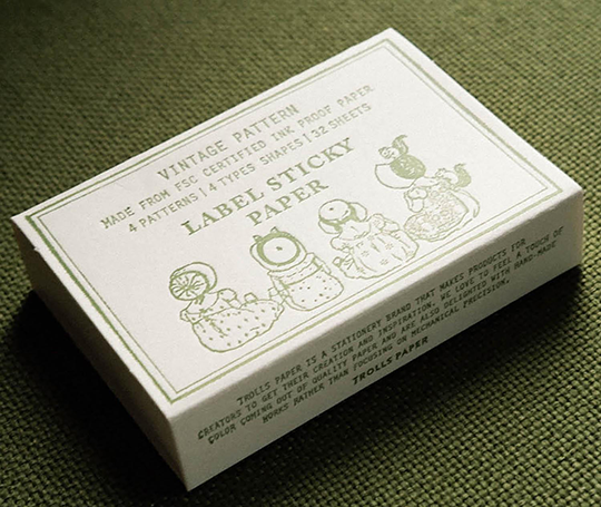 Boîte de 32 étiquettes autocollantes - Vintage