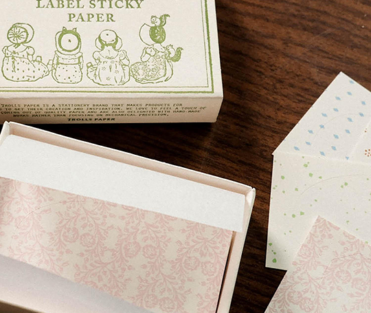 Boîte de 32 étiquettes autocollantes - Vintage