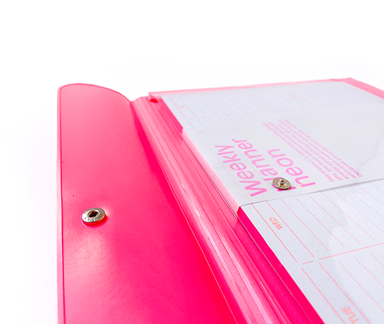 Pochette Nähe A4 - rose fluo