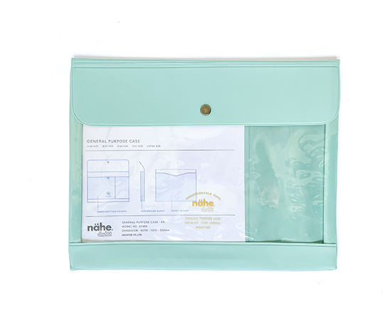 Pochette Nähe A5 - vert menthe