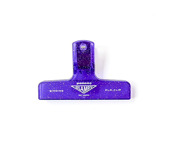 Penco - pince en plastique Clampy Pla-clip - mauve à paillettes