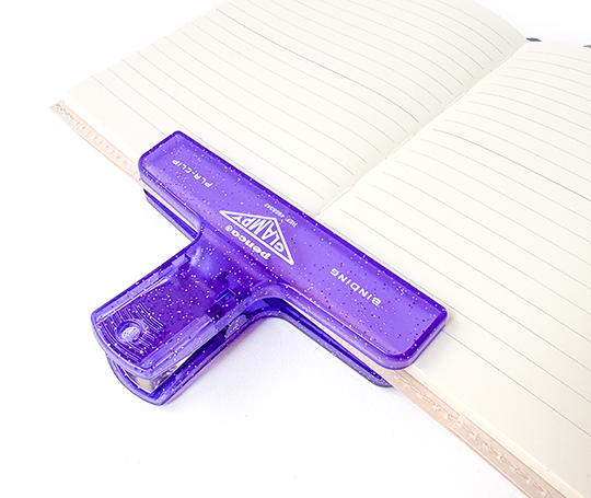 Penco - pince en plastique Clampy Pla-clip - mauve à paillettes