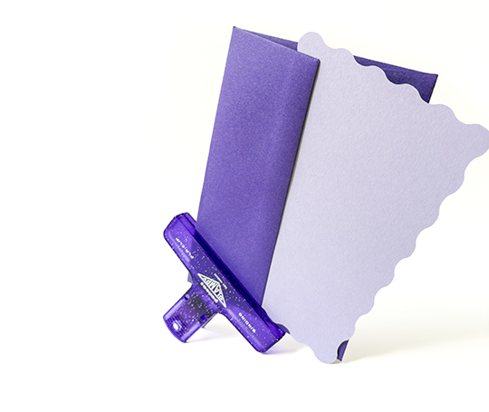 Penco - pince en plastique Clampy Pla-clip - mauve à paillettes