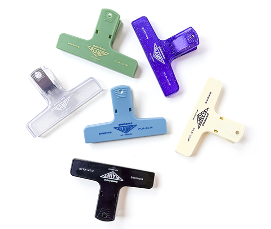 Penco - pince en plastique Clampy Pla-clip - mauve à paillettes