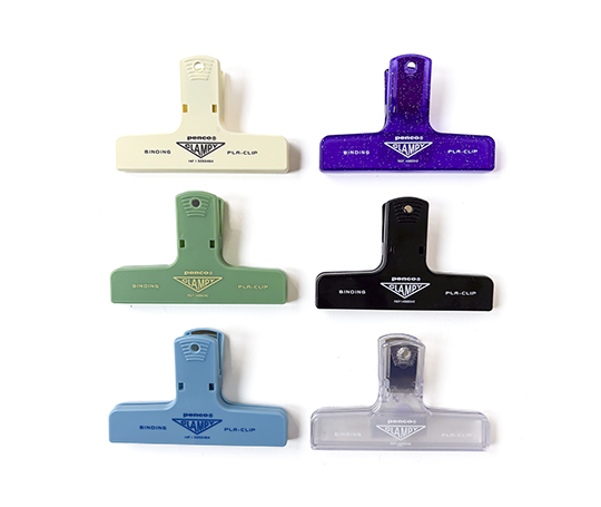 Penco - pince en plastique Clampy Pla-clip - mauve à paillettes