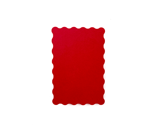 Carton A6 festonné - Bright Red