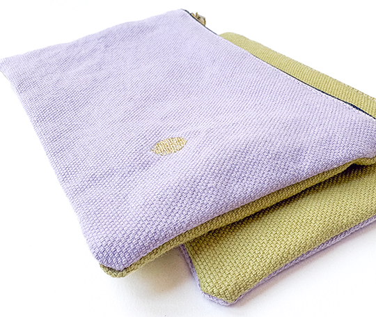 Petite pochette en coton - Lilas Ananas