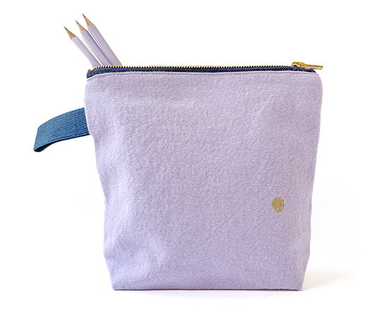 Grande trousse à crayons - Lilas