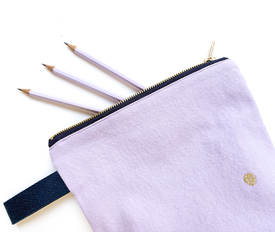 Grande trousse à crayons - Lilas