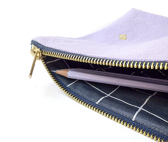 Grande trousse à crayons - Lilas